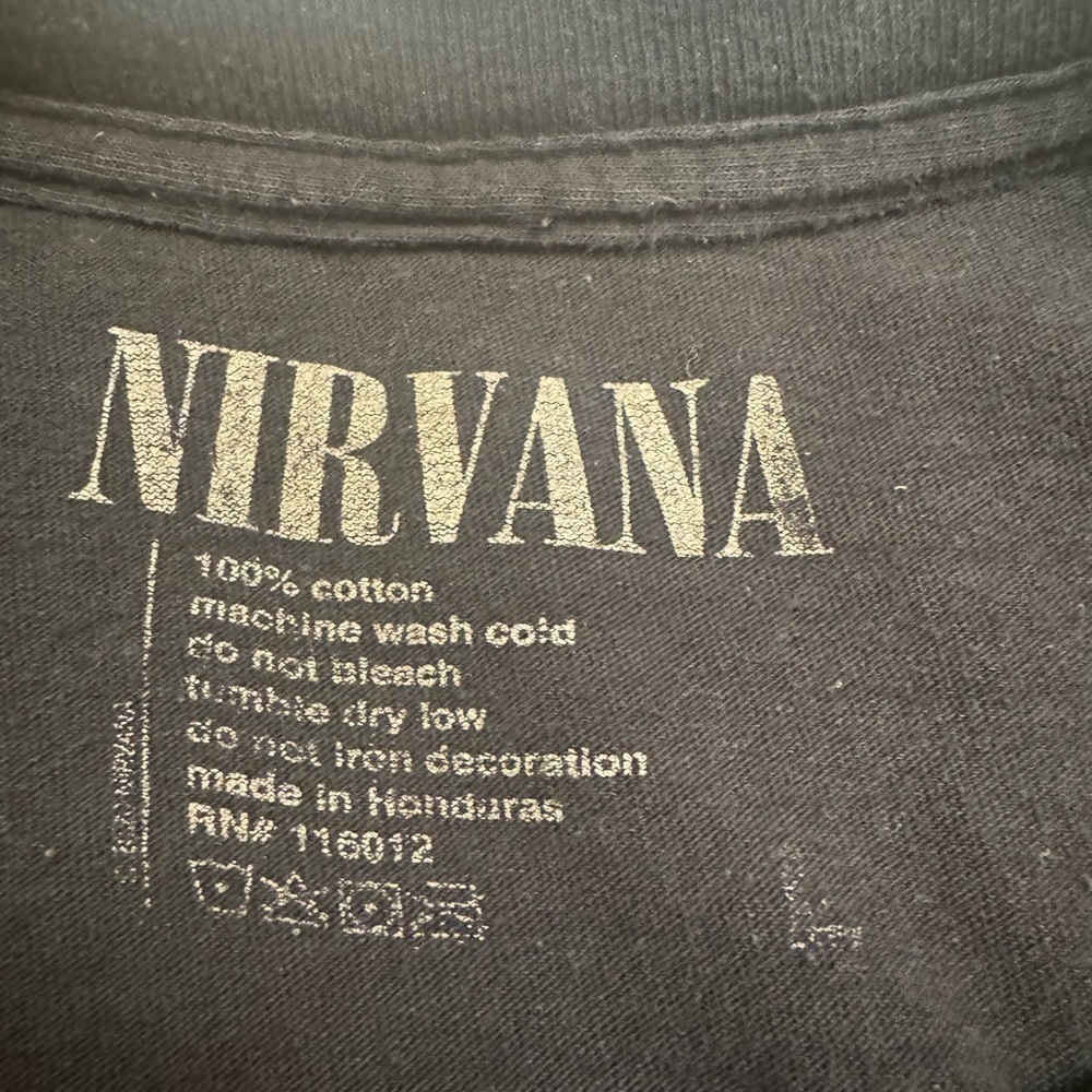 NIRVANA IN UTERO Relaxed Graphic Tee Unisex LG Music Band T-shirt Black - Picture 10 of 12